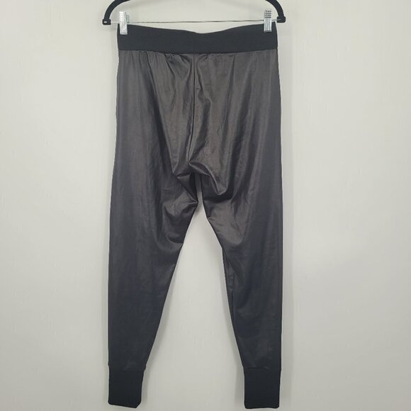 Vegan Leather Black Jogger - Picture 3 of 10